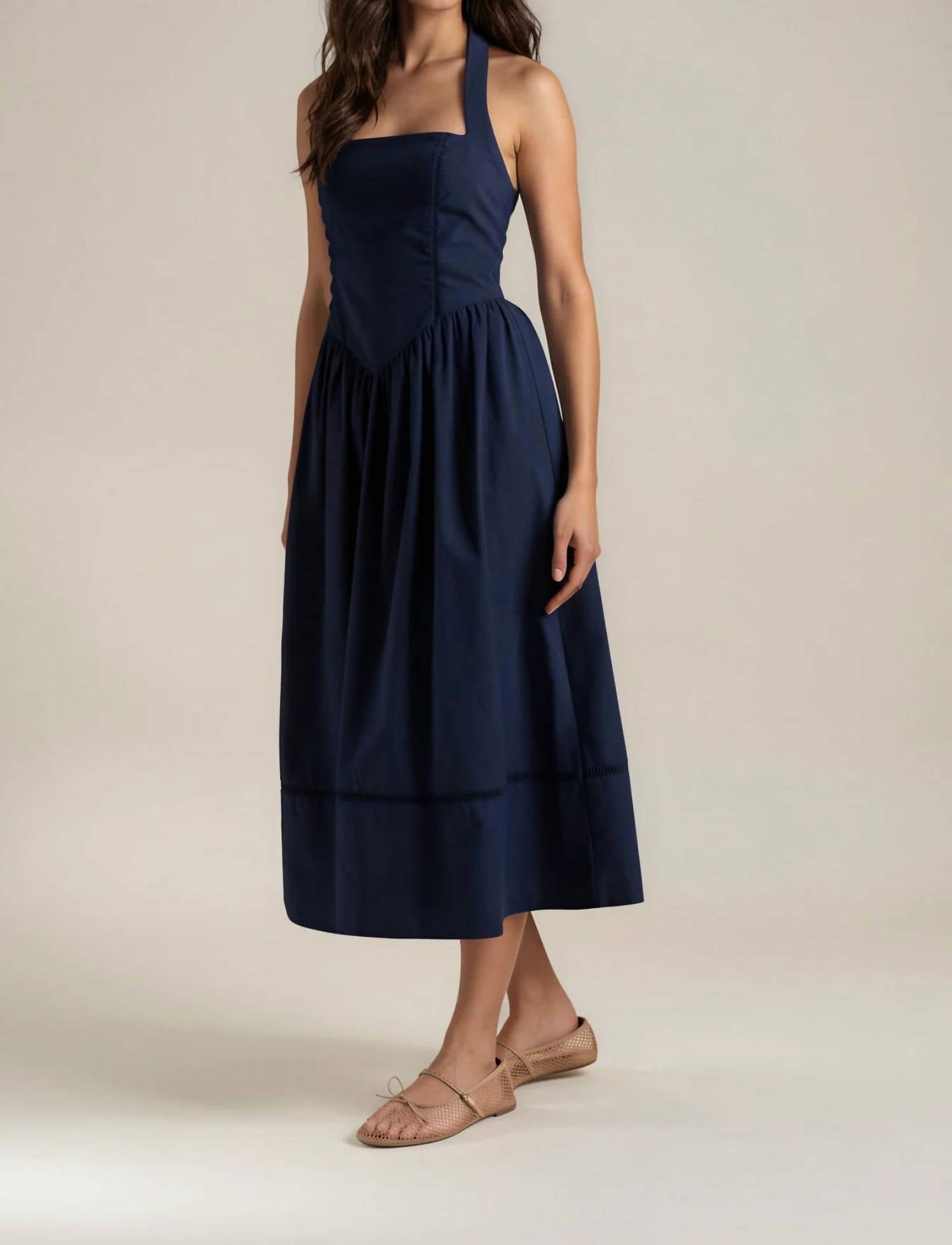 Moon River - Moira Halter Midi Dress