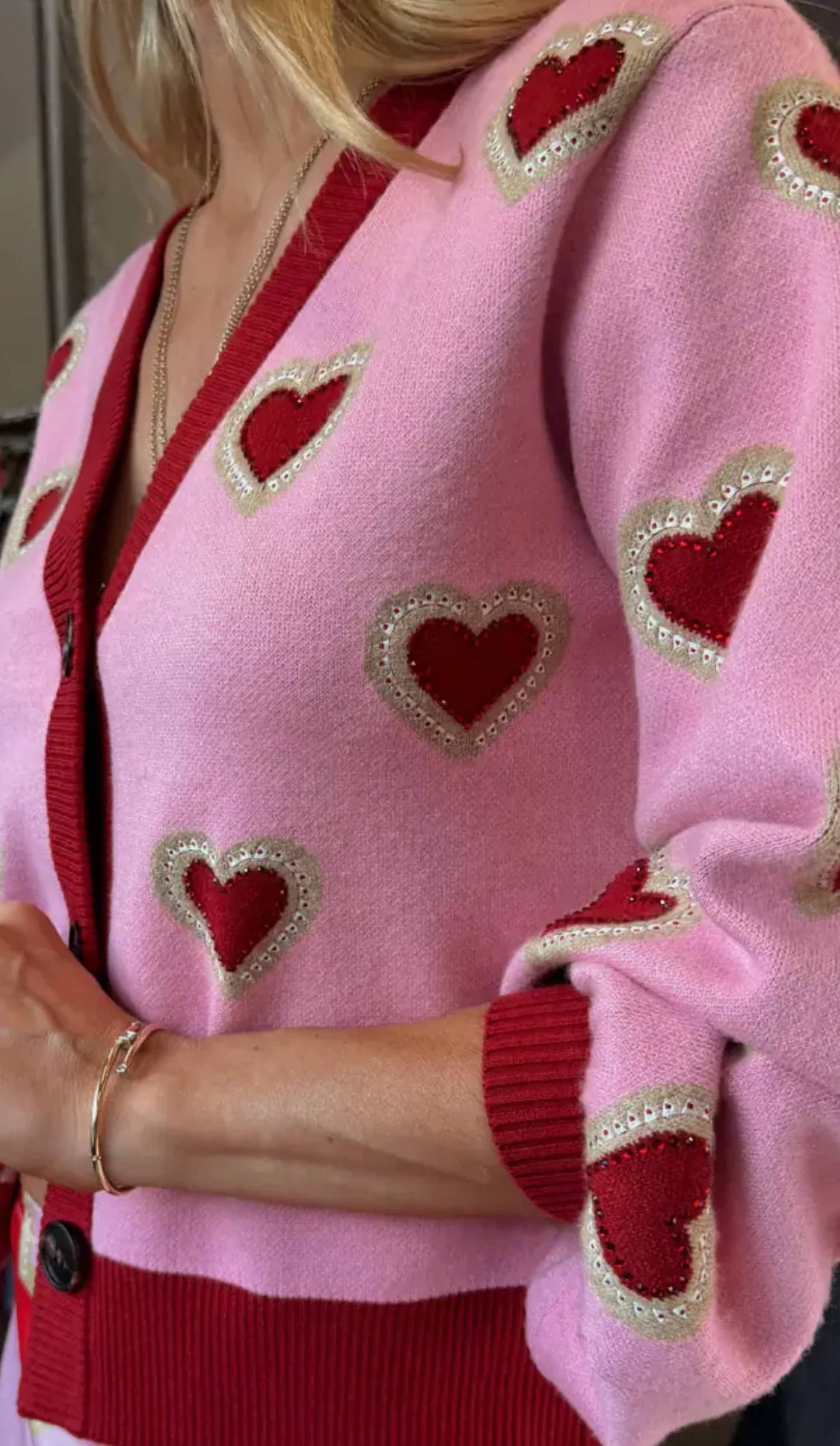 Never Fully Dressed - Hearts Cardigan
