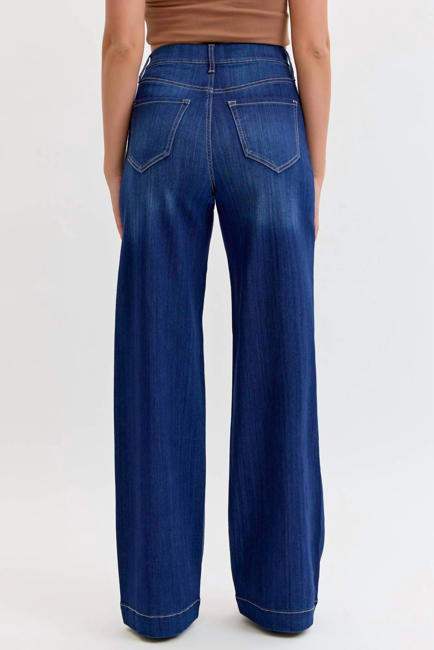 Cello - Renae High Rise Pull-on Wide Leg Jeans