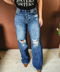 PISTOLA Gentry Wide Leg Flare Jean in med wash - women's jeans