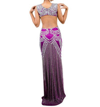 Zasa Chic - Beaded Fringe Cut-Out Gown