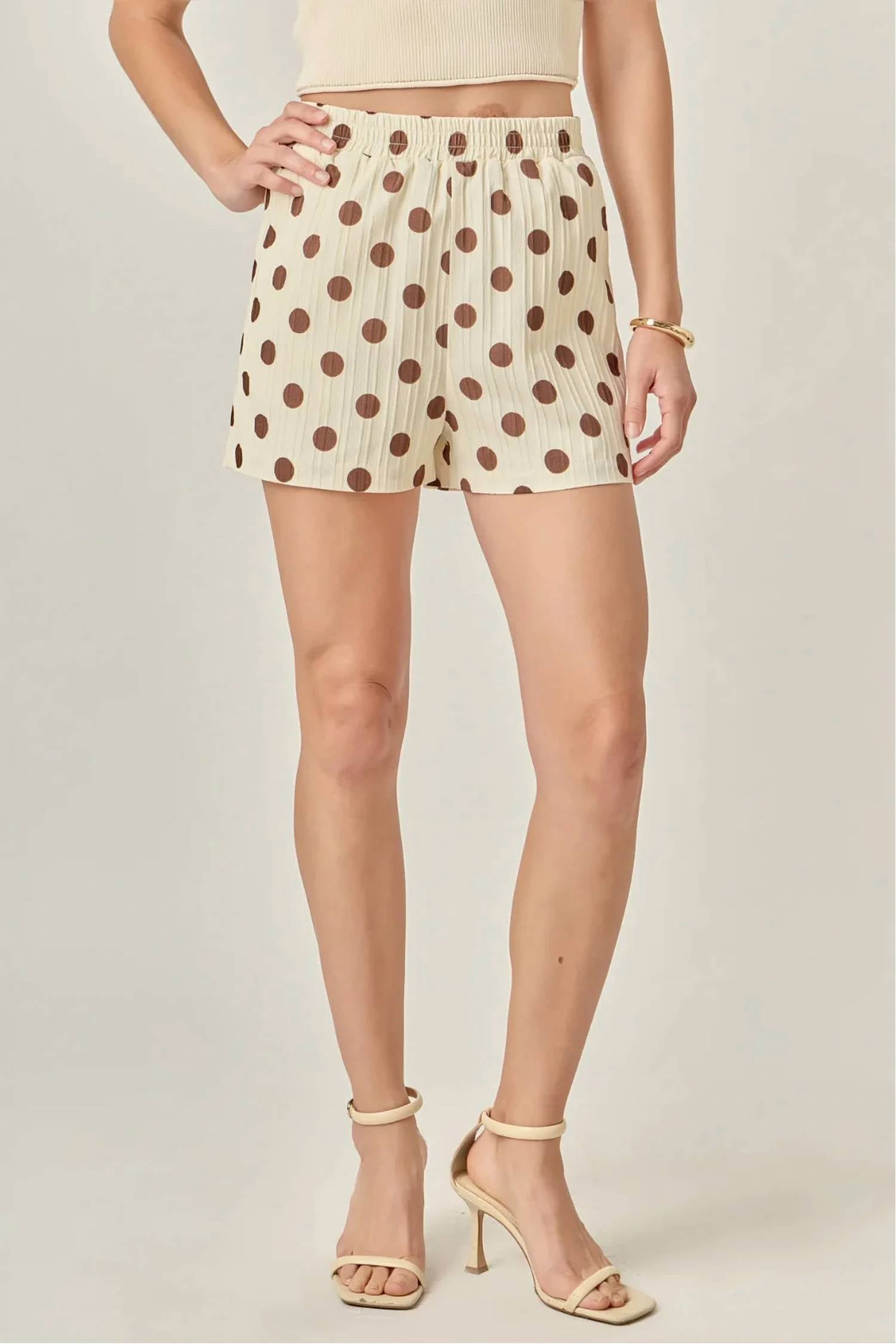 English Factory - Textured Polka Dot Shorts