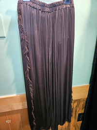 Made In Italy - Women's Silk Pant With Fringe