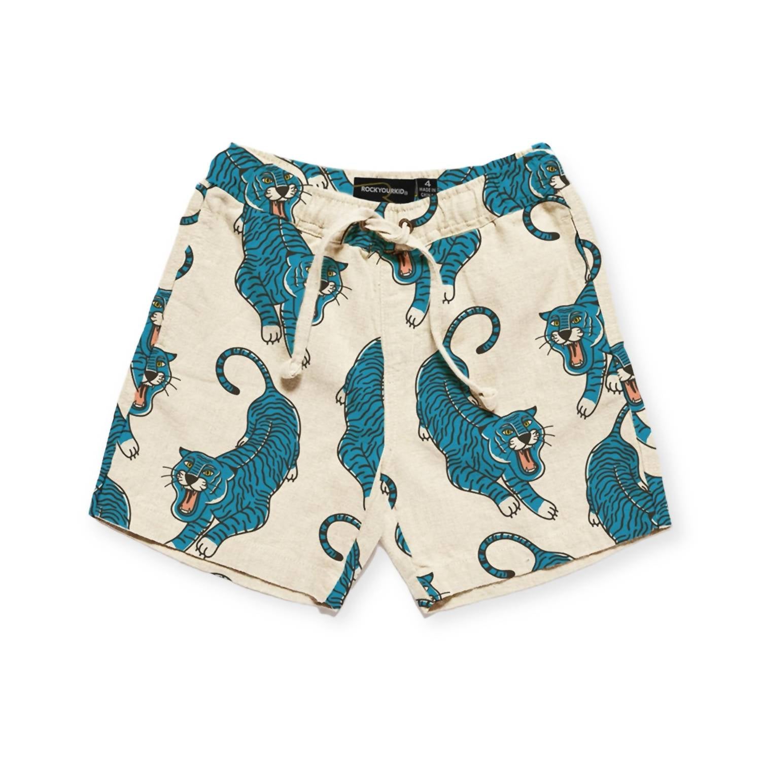 Rock Your Baby - Boy's Tiger Twins T-shirt & Go Tiger Shorts Set