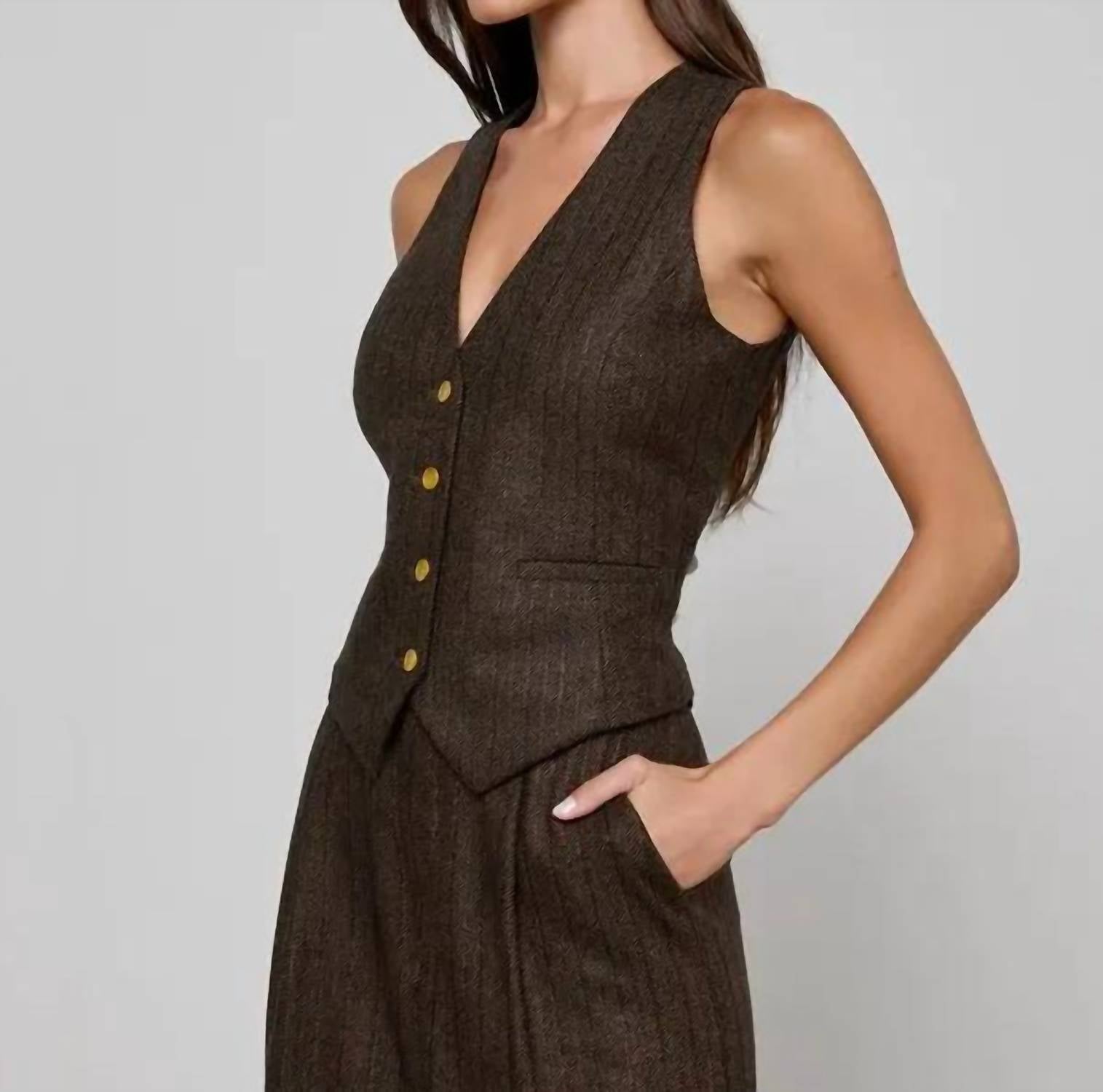 L'Agence - Drina V Neck Vest