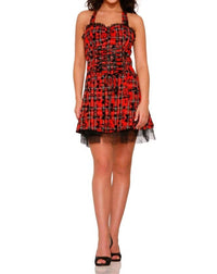 Orchid Bloom - Plaid Mini Dress