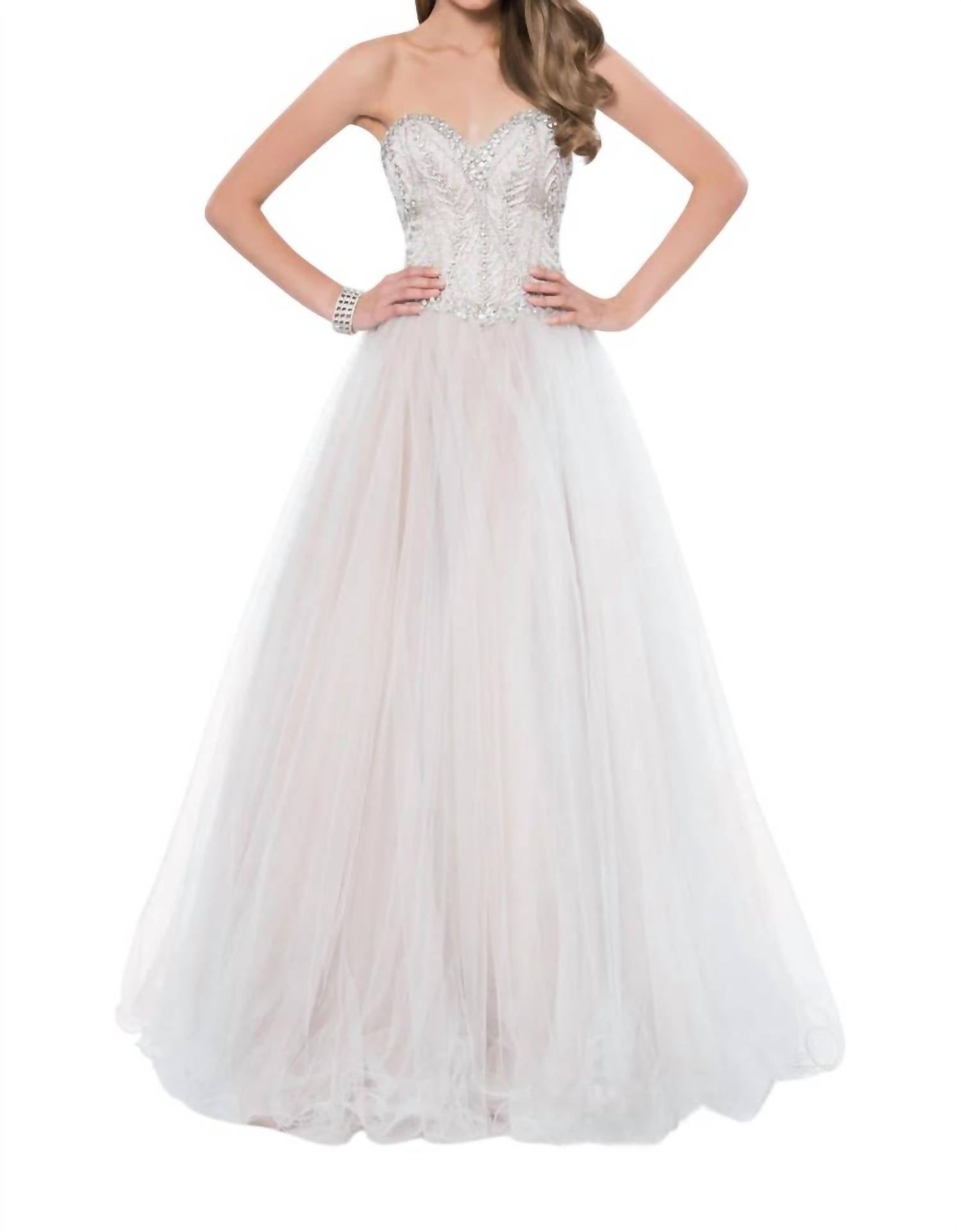 Terani Couture - Strapless Sweetheart Crystal Embellished Prom Dress