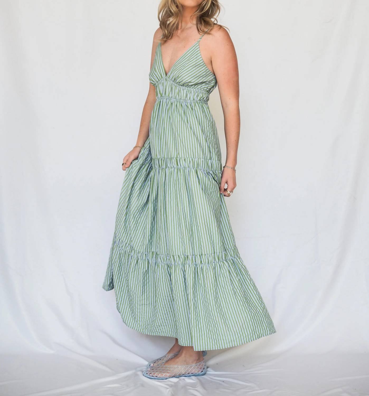 Meet Me In Santorini - Sleeveless Maxi Dress