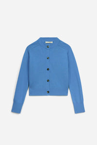 vanessabruno Gretel Soft Merino Wool Cardigan in bleuet - women's cardigan - view 5
