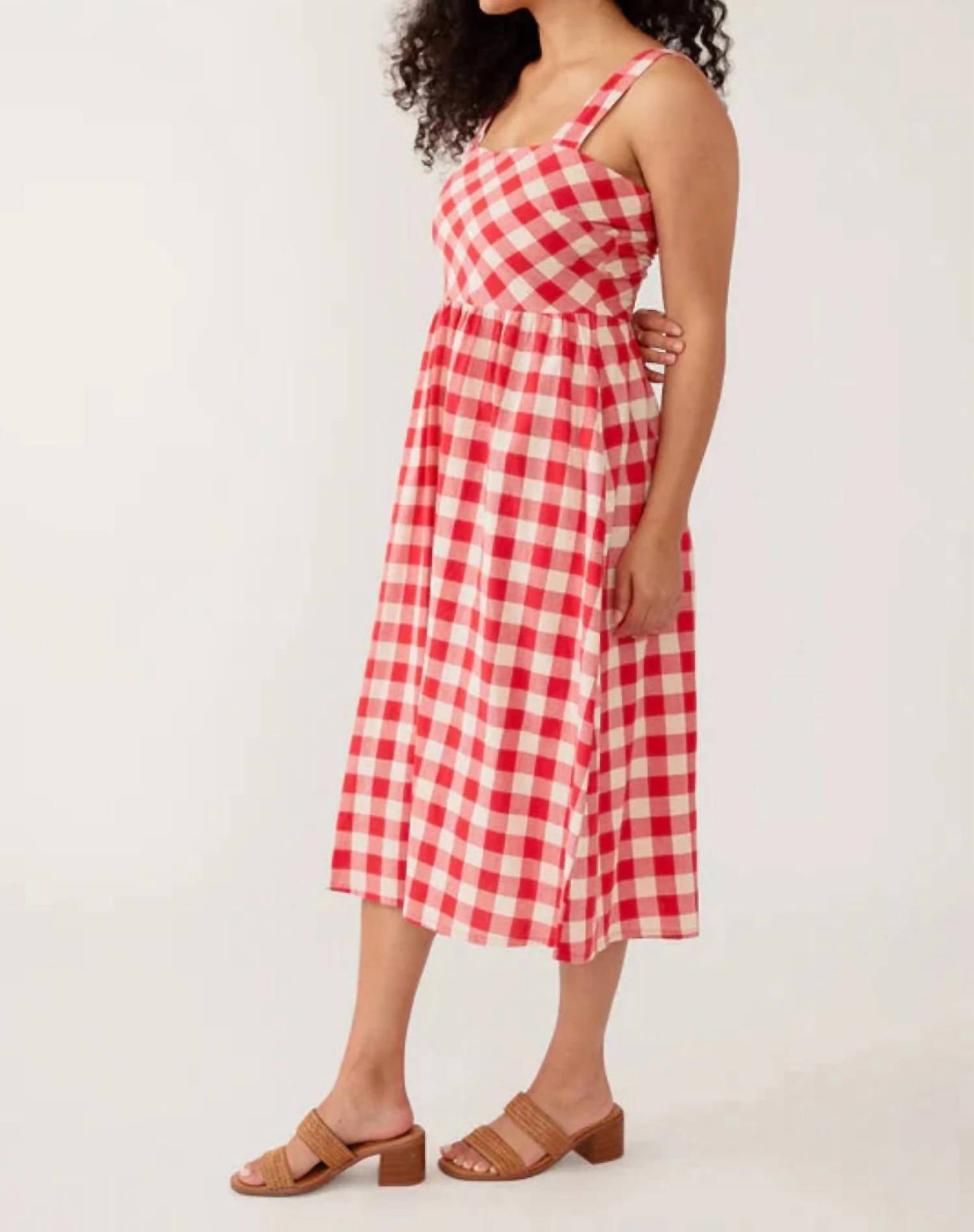 Mata Traders - Nikita Wide Strap Midi Dress