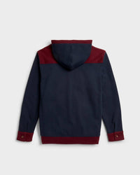 Upstate Stock Neat Hoodie in navy multi - men's shirt - alternate view