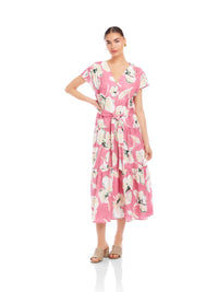 Fifteen Twenty - Kristine Tiered Front Slit Midi Dress