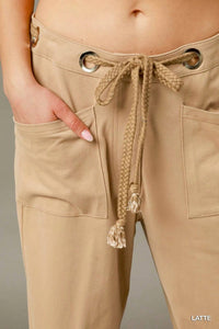 Trendsi - Umgee Cargo-Inspired Drawstring Pants