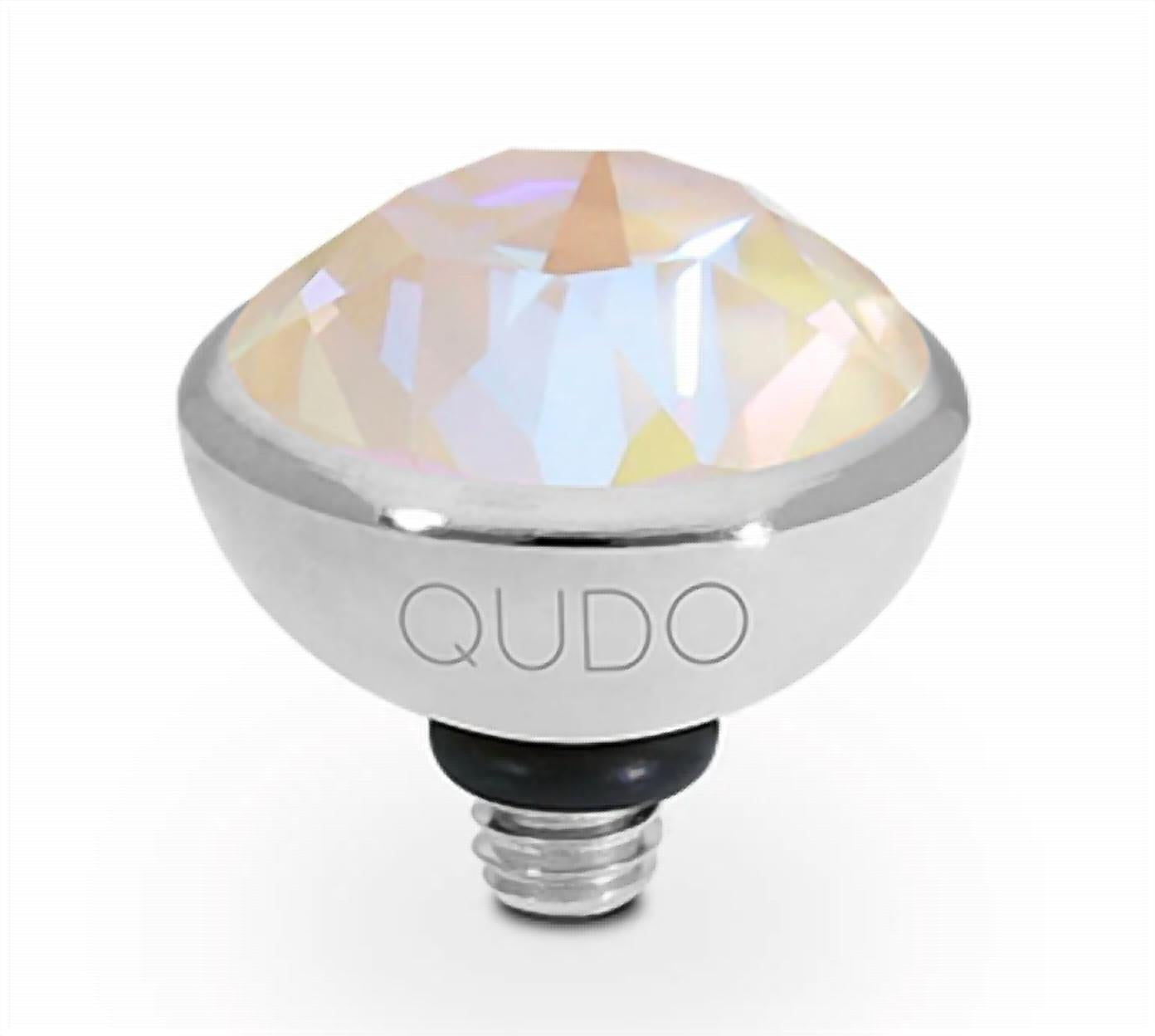 Qudo Women's Bottone 10mm Jewelry Topper in ivory creme delight silver - women's jewelry
