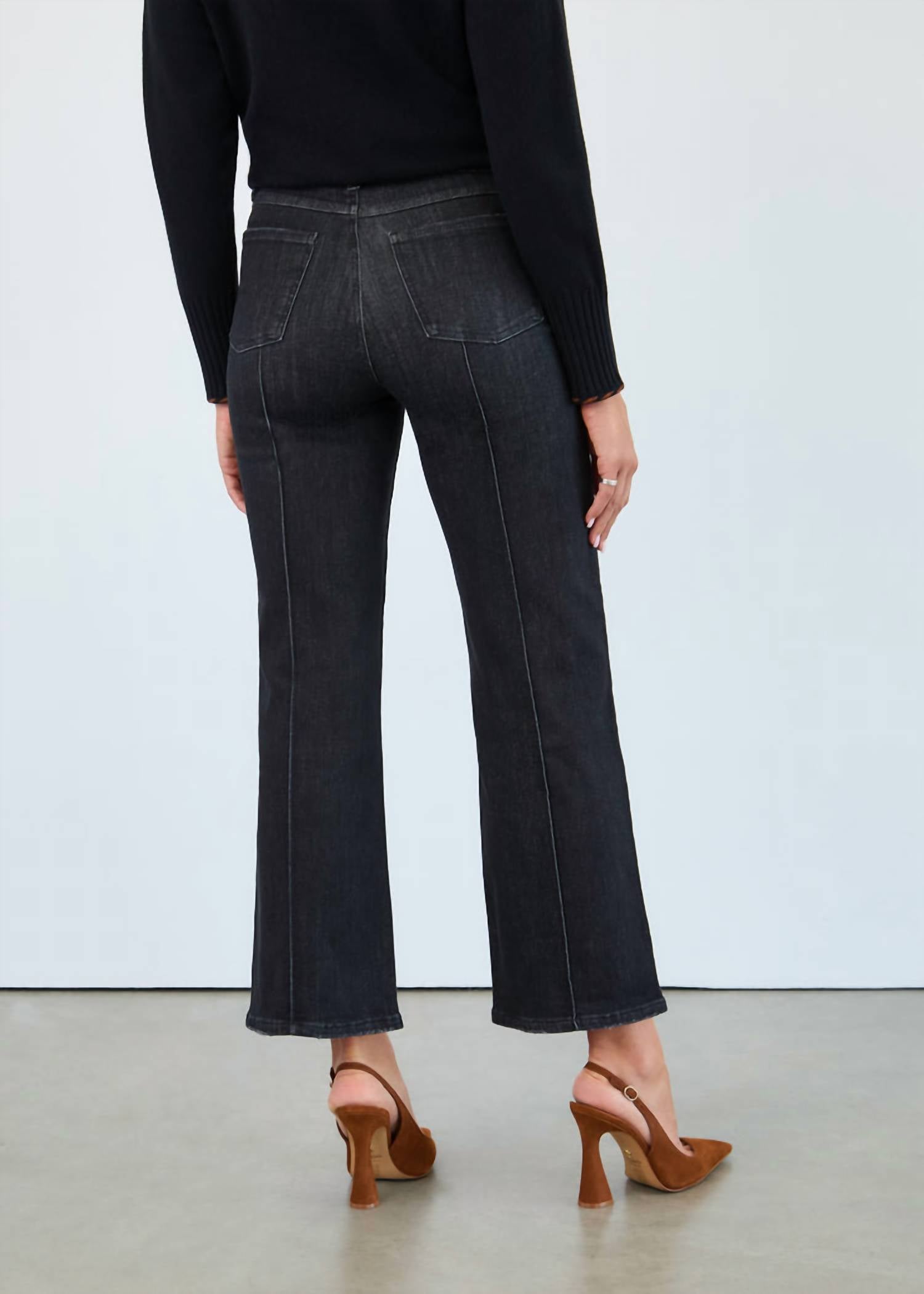 Fdj - Olivia Pintuck Wide Leg Denim Jean