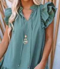 Shewin - Ruffle Mini Dress