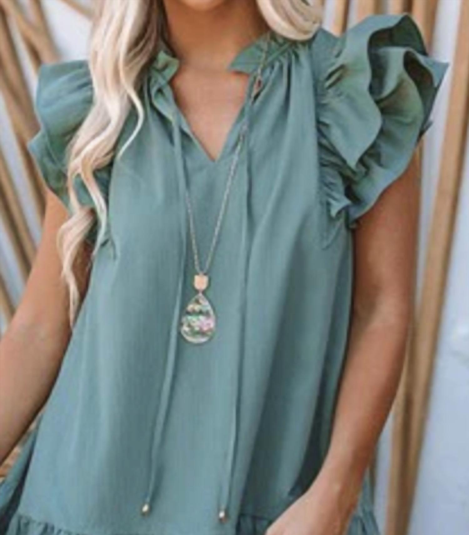Shewin - Ruffle Mini Dress