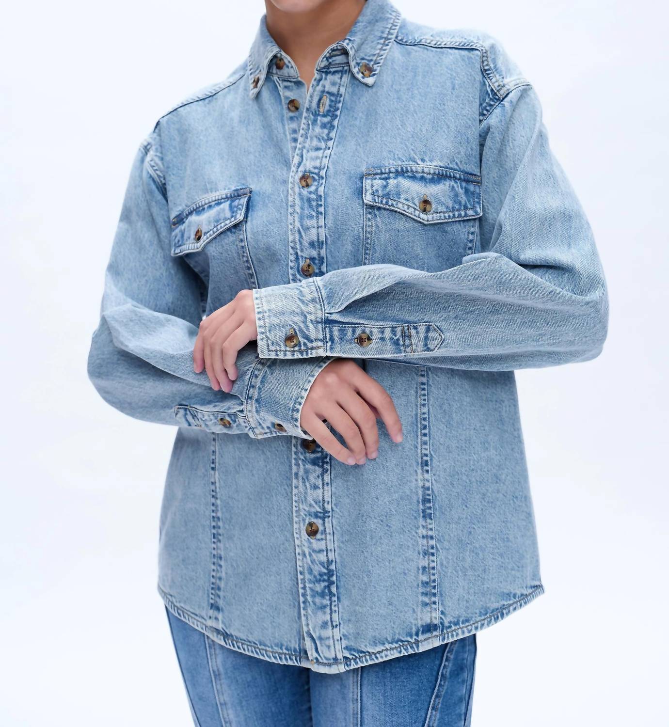 Bayeas - Classic Long Sleeve Oversized Button Down Shirt