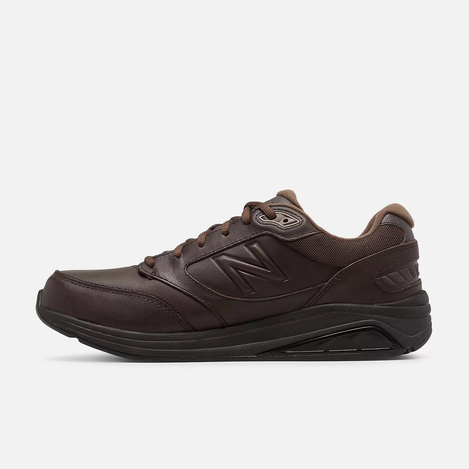 New Balance Men's Leather Walking Shoe in brown - men's sneaker - detail view