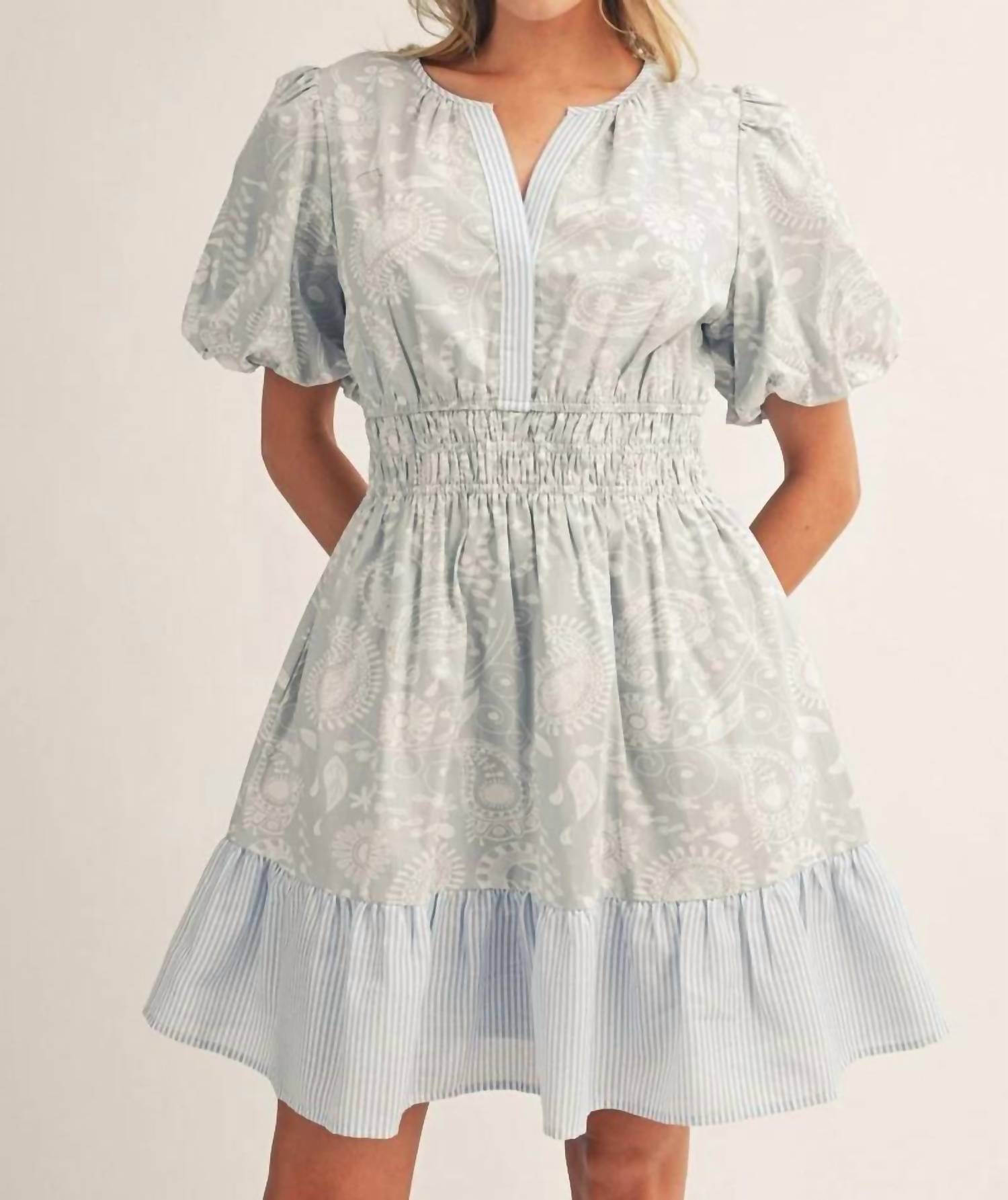 Jodifl - Coastal Calm Tiered Dress
