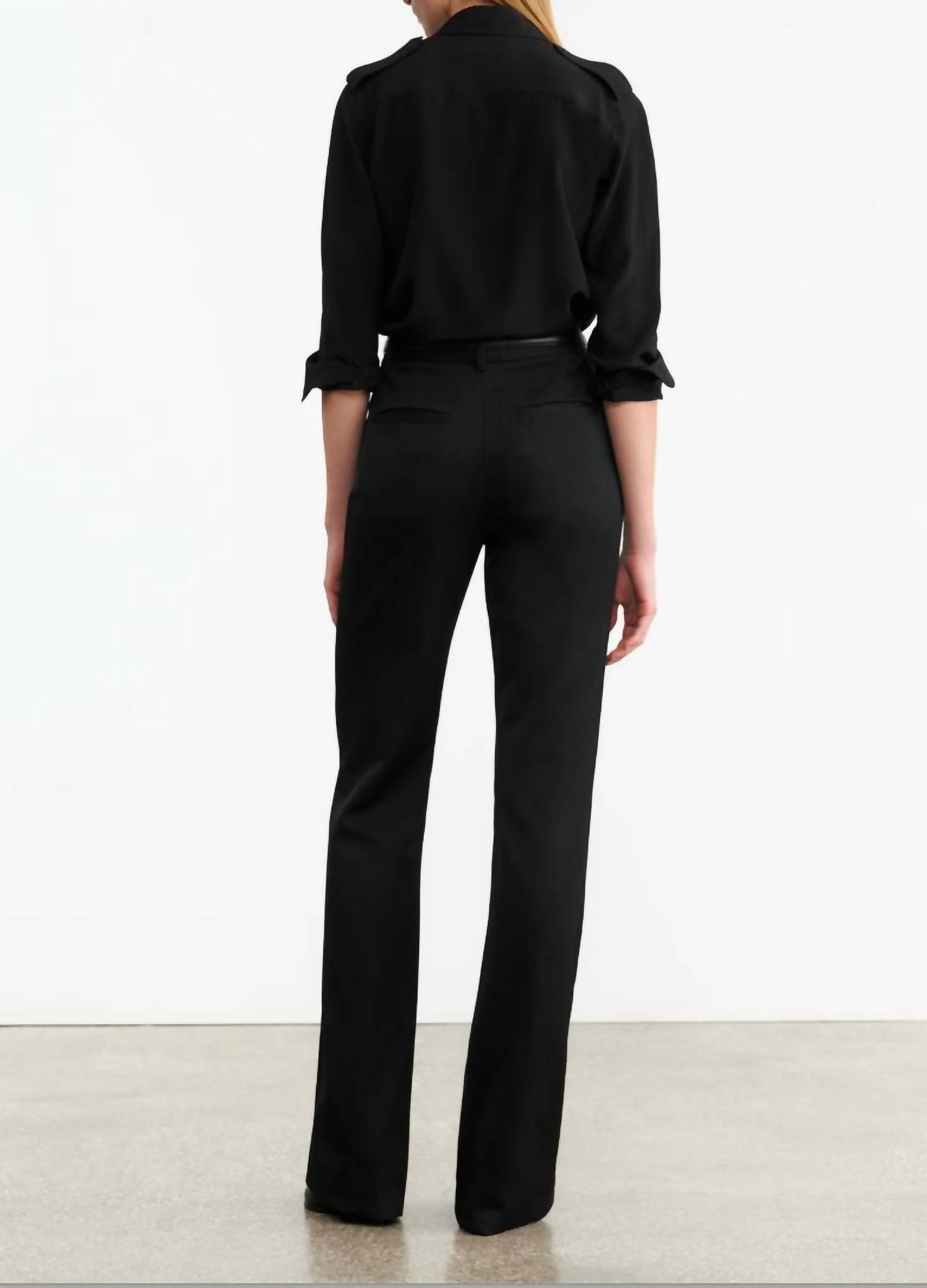 NILI LOTAN Corette Pant in black 2 - women's pants - alternate view