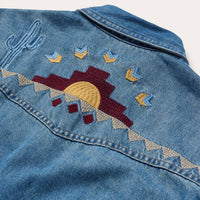 Stetson - Women's Embroidered Denim Button-up Cropped Shirt
