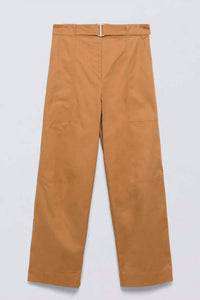 SIMKHAI Jenny Belted Cropped Pants in hickory - women's pants - view 5