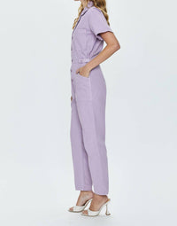 PISTOLA Grover Cotton Worker One Piece Jumpsuit in iris - women's pants - alternate view