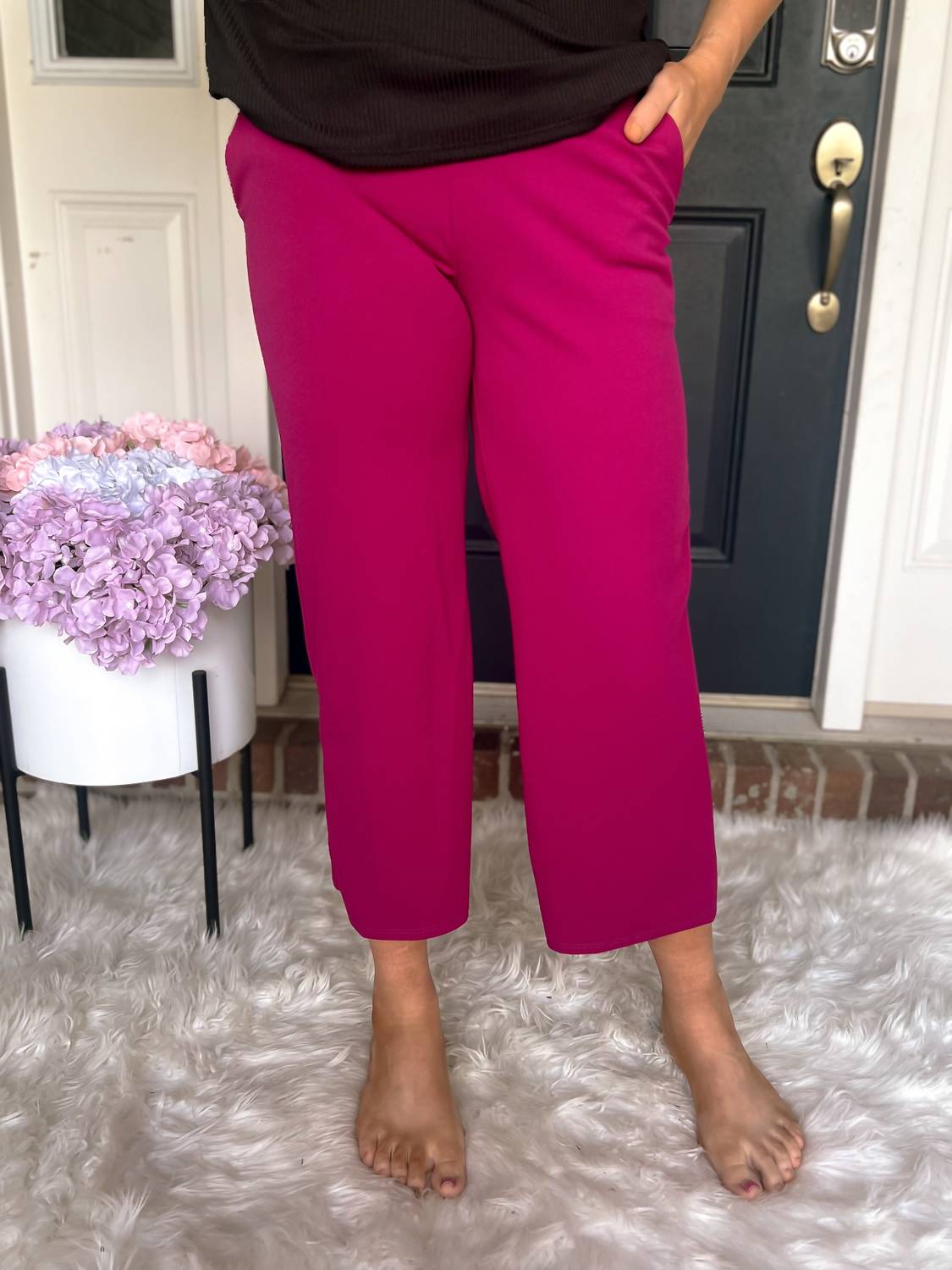 Heimish Usa - Lucy Wide Leg Stretchy Crop Pants