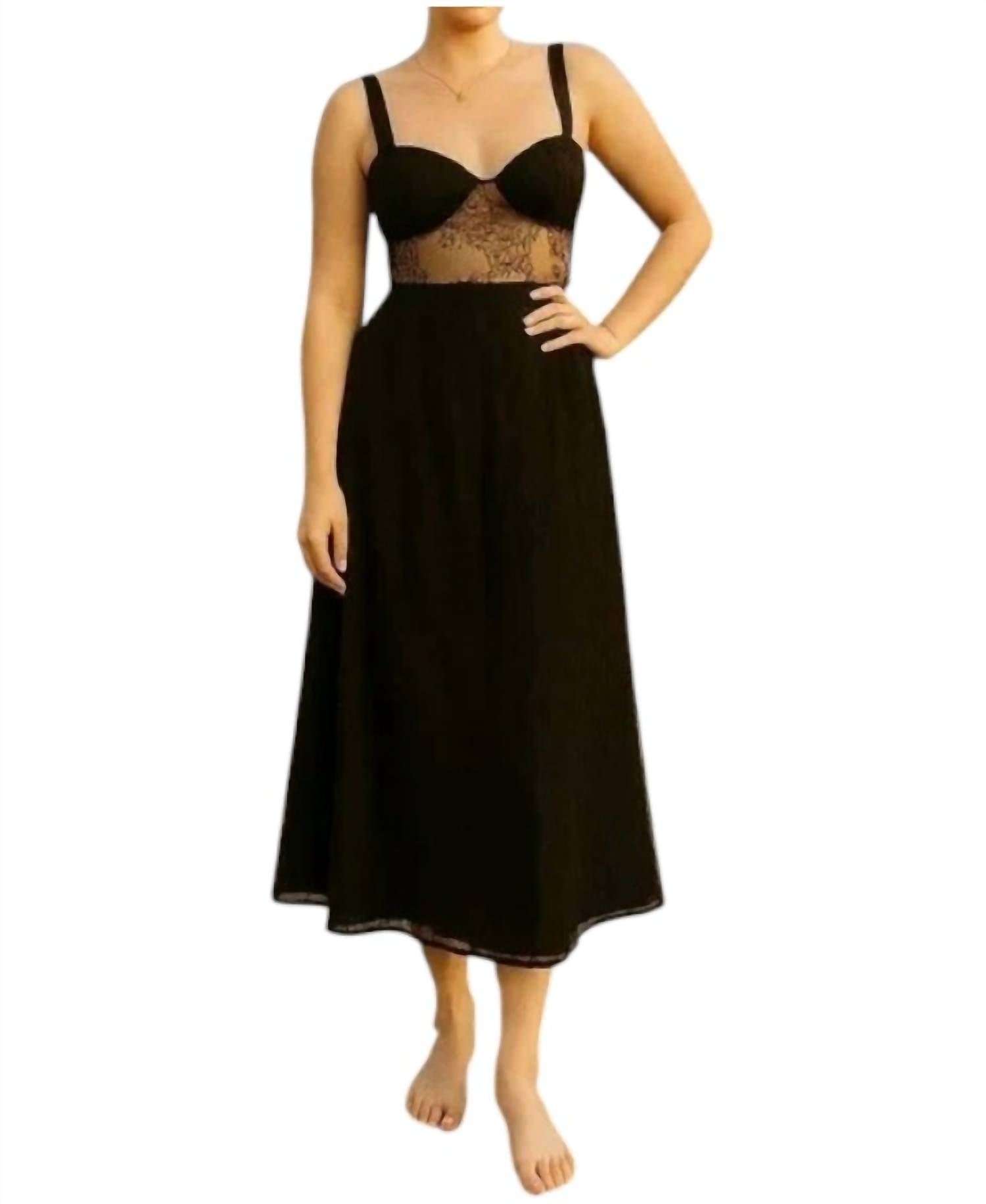Danielle Bernard - Lace Sheer Midi Dress