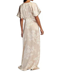 Lucky Brand - Printed Batwing Sleeve Satin Dress
