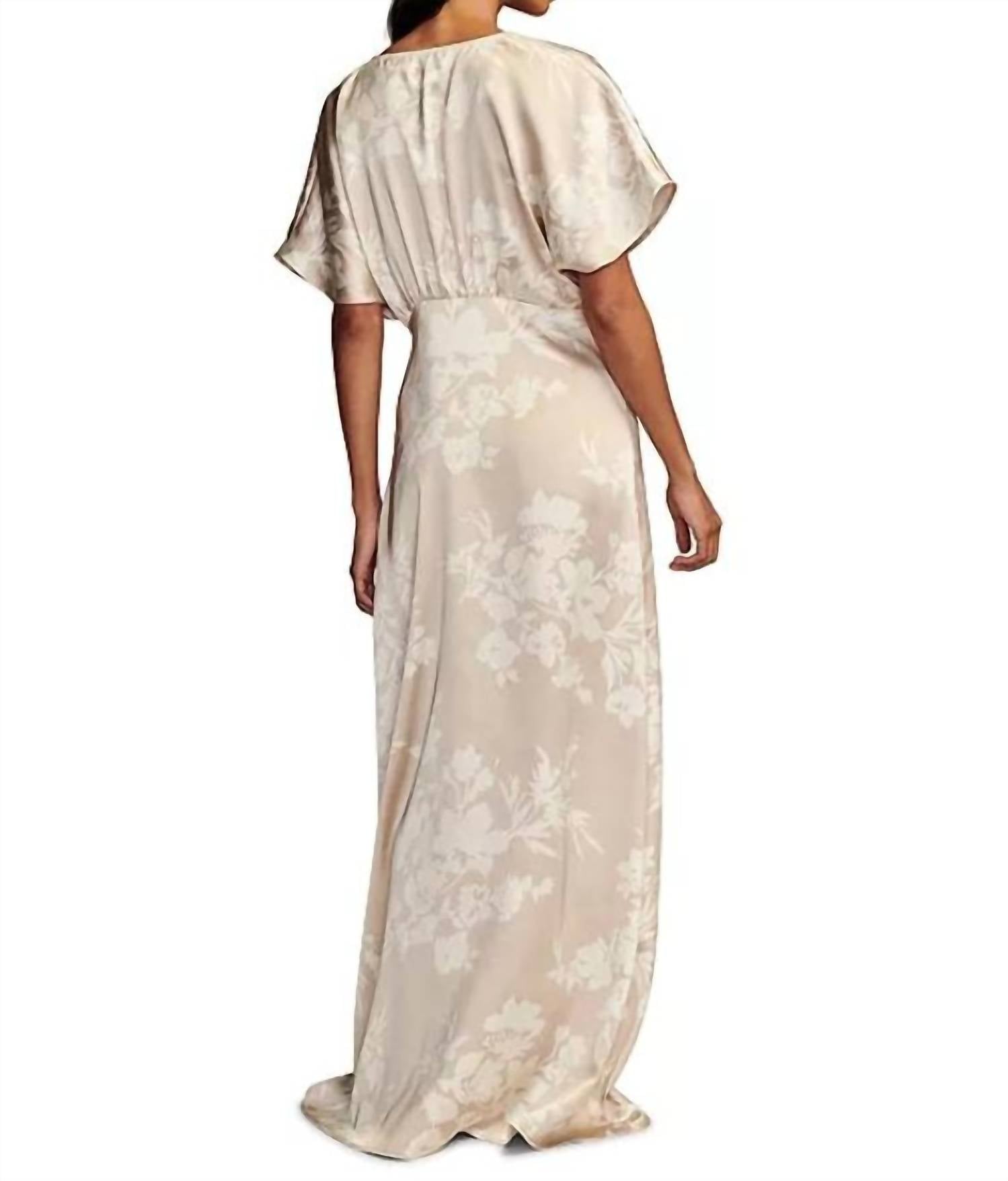 Lucky Brand - Printed Batwing Sleeve Satin Dress