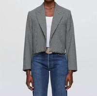 Re/Done - wool cutoff boyfriend blazer