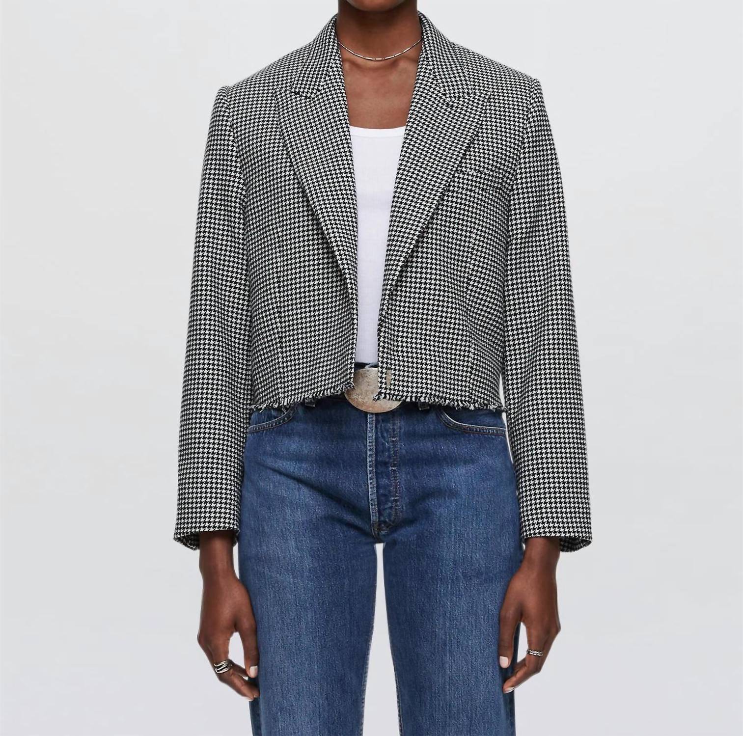 Re/Done - wool cutoff boyfriend blazer
