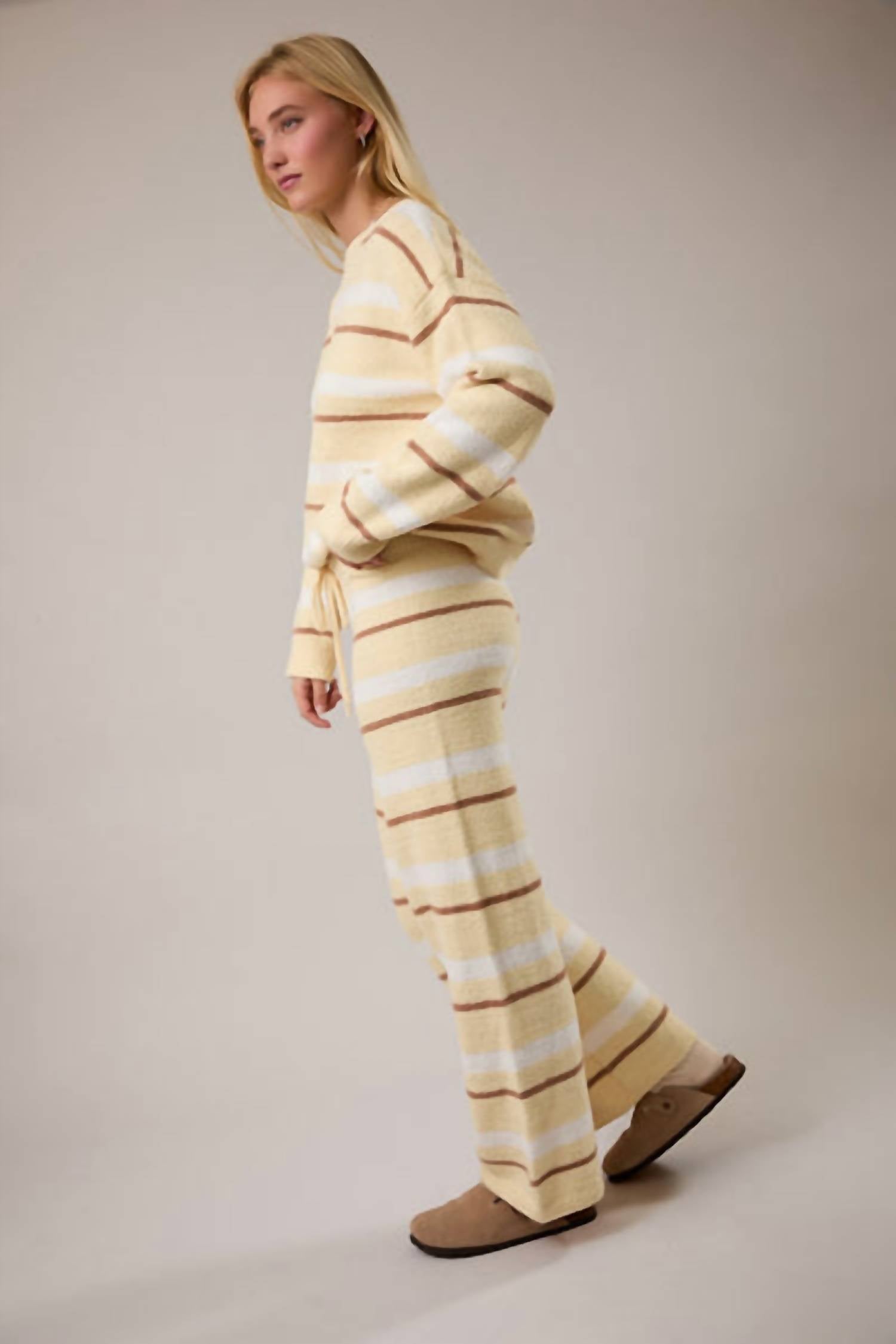 Le Lis - Casual Cool Stripe Sweater Two Piece Set