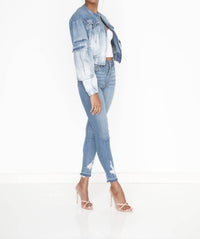 Untourage the Label Dom High Rise Skinny Jeans in blue - women's jeans - detail view