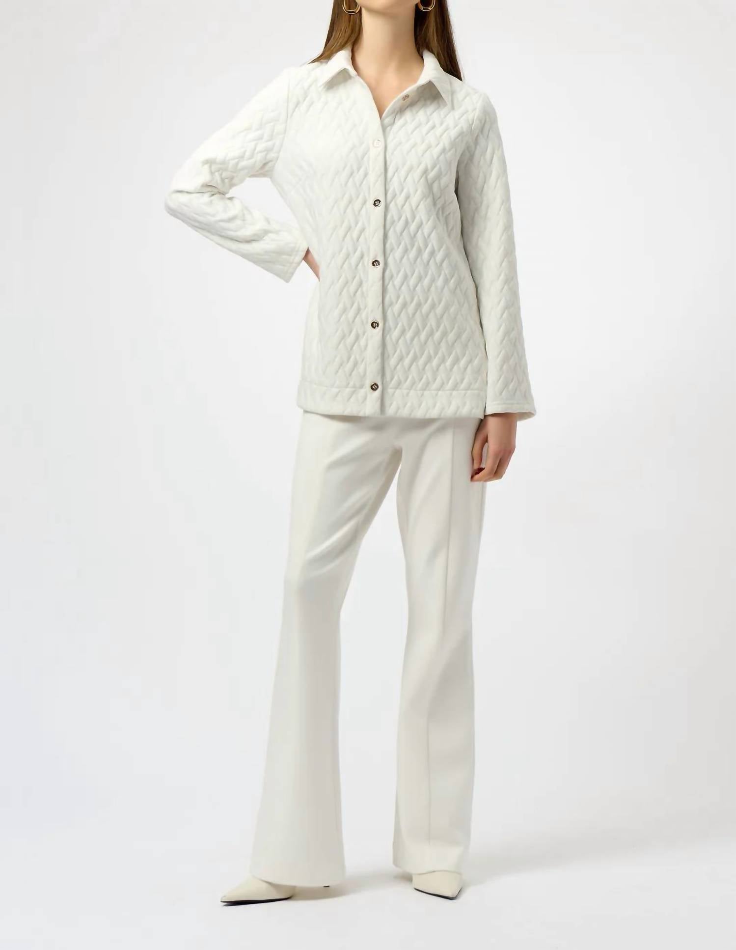 Joseph Ribkoff - Long Sleeves Quilted Jacket