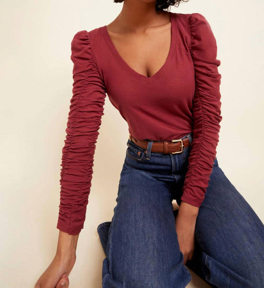 Renee Shirred Sleeve Top