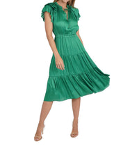 Love Token - Pamela Ruffle Trim Midi Dress