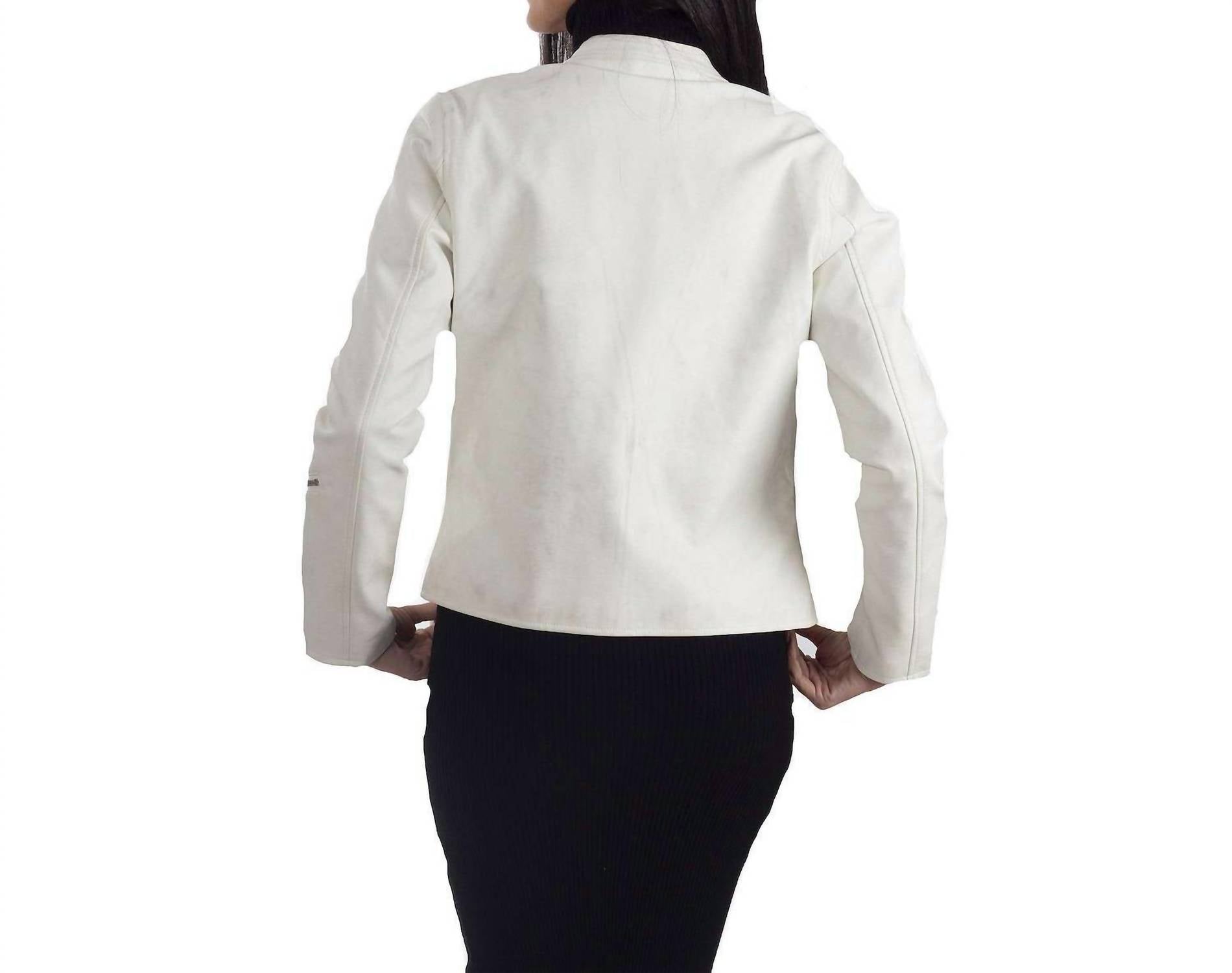 Nine West - Synthetic Leather Biker Jacket