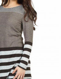 Papillon - Cold Shoulder Multi Stripe Dress