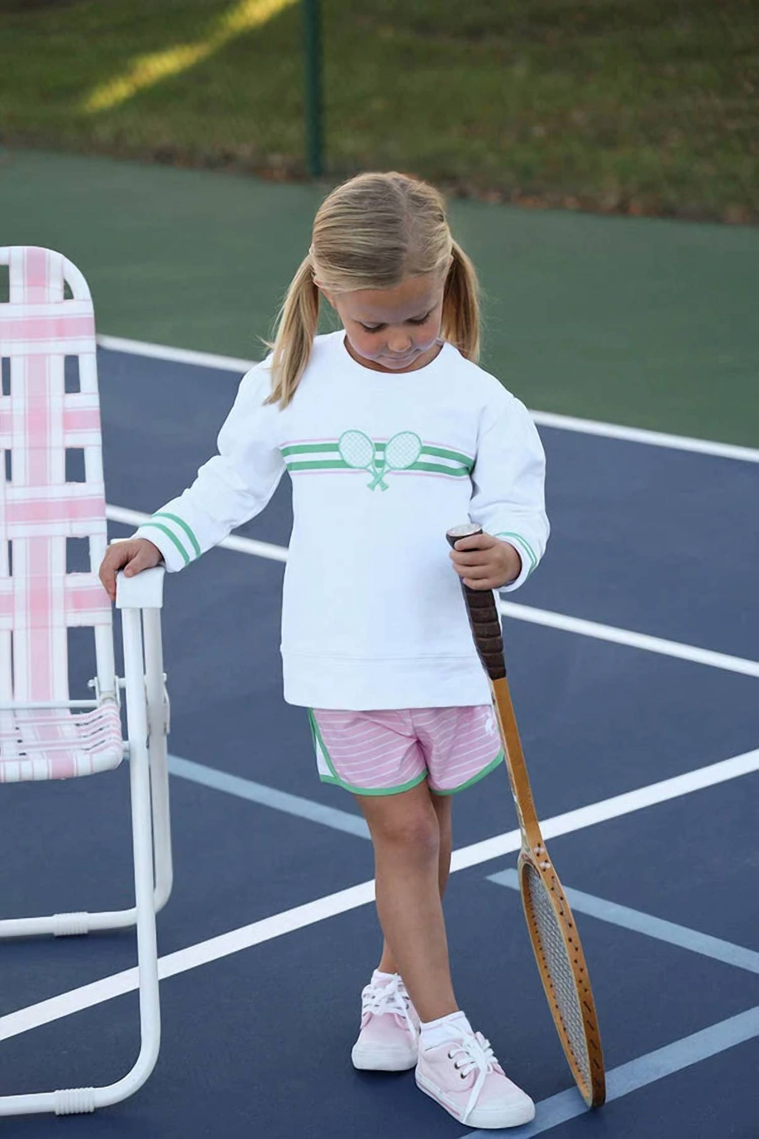 The Beaufort Bonnet Company - Kids' Cassidy Comfy Crewneck Puff Sleeve Top