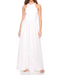 Susana Monaco Knit Poplin Racer Back Maxi Dress in sugar - women's dress