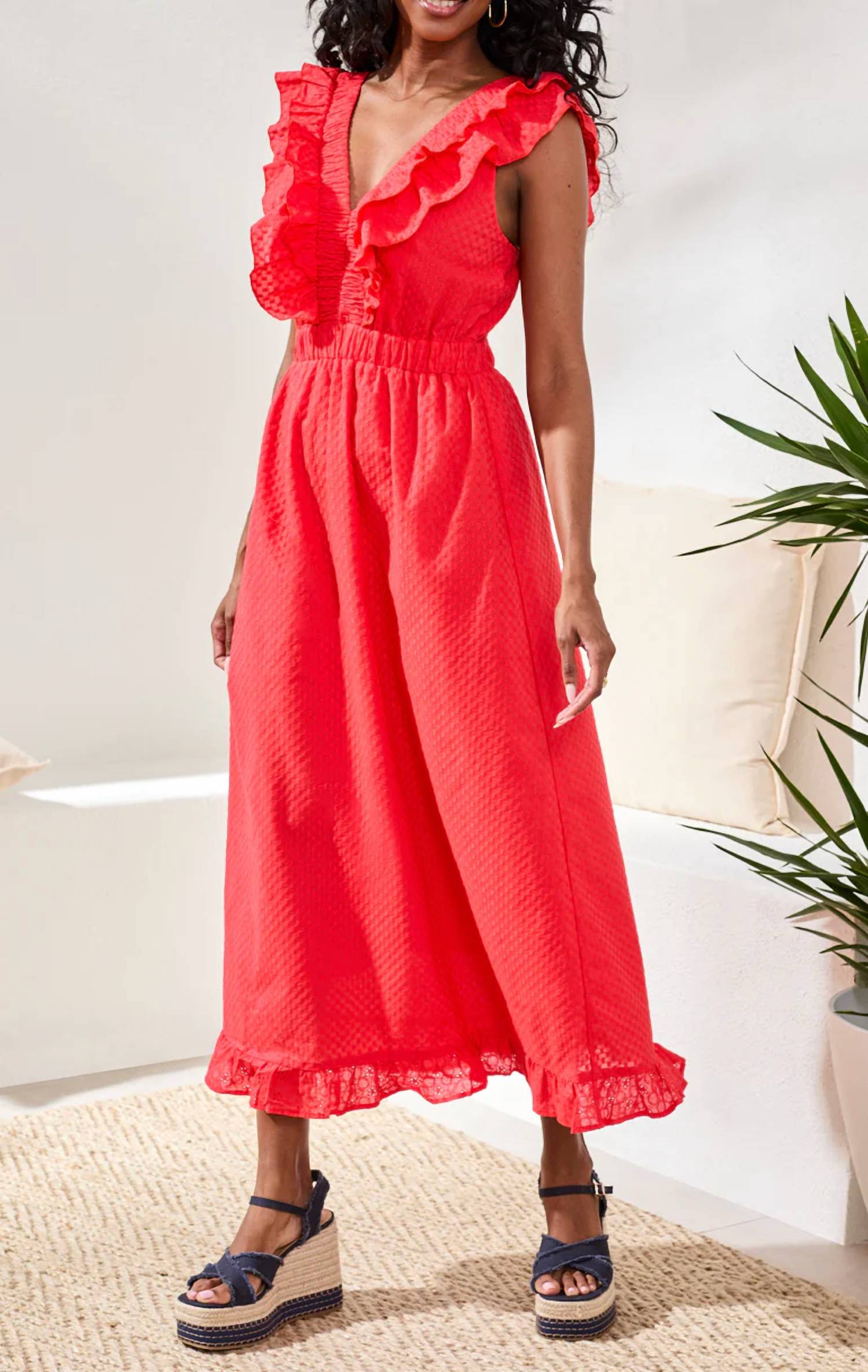 Tribal - Maxi Dress With Frill Detail