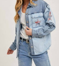 Bluivy - Denim Star Patchwork Shirt