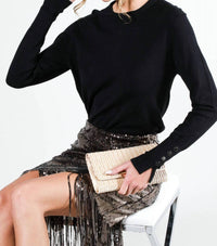 Vine & Love - Button Detail Knitted Sweater