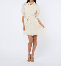 Ciebon - Laia Lace Applique Mini Shirtdress