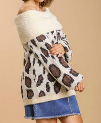 Umgee - Off-shoulder Long Sleeve Sweater