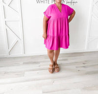She + Sky - Caroline V-Neck Tiered Dress