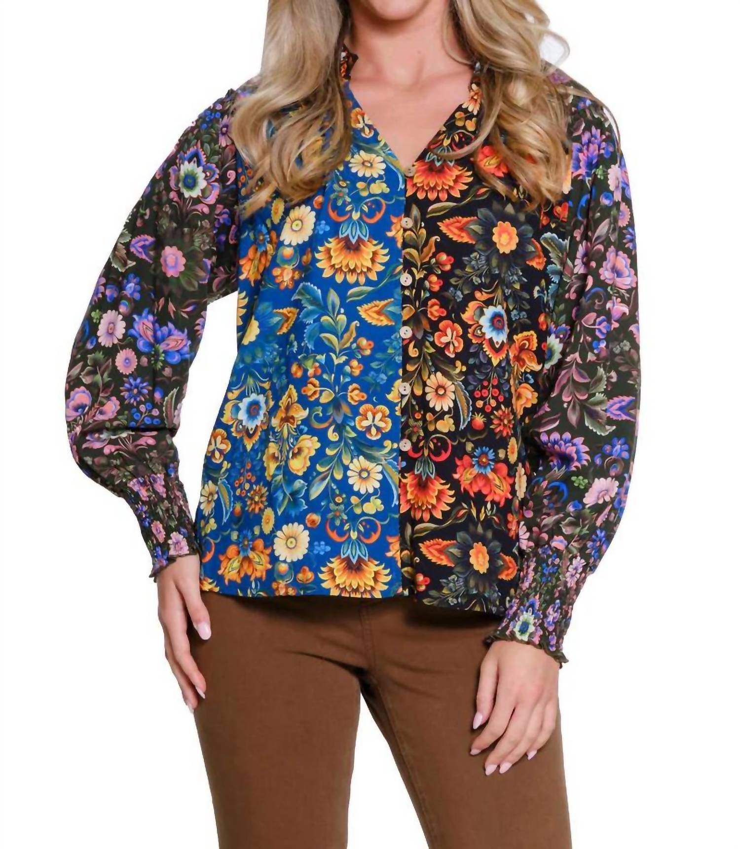 Tru Luxe - Ruffle Neck Blouse